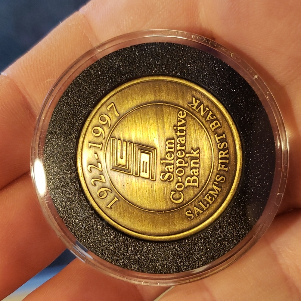 Special Collectors Coin for Salem NH First Banks 75th Anniversary specially made